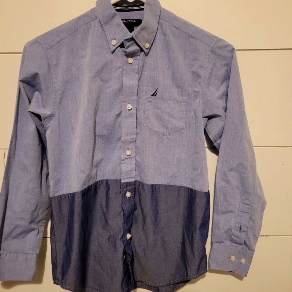Nautica Boys button down. Size 12 regular.